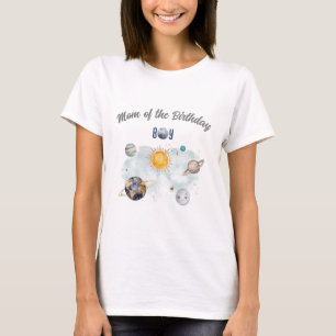 Camiseta Aniversário do Espaço Exterior Galáxia Sol Lua Est