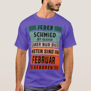 Camiseta Aniversário do ferreiro nascer de fevereiro