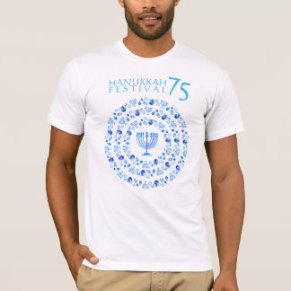 Camiseta Aniversário do Festival das Luzes de Hanukkah 75