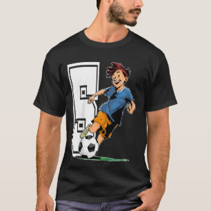 Camiseta Aniversário do futebol infantil - Menino de 5 anos