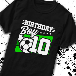 Camiseta Aniversário do futebol - Menino de 10 anos - 10.o 