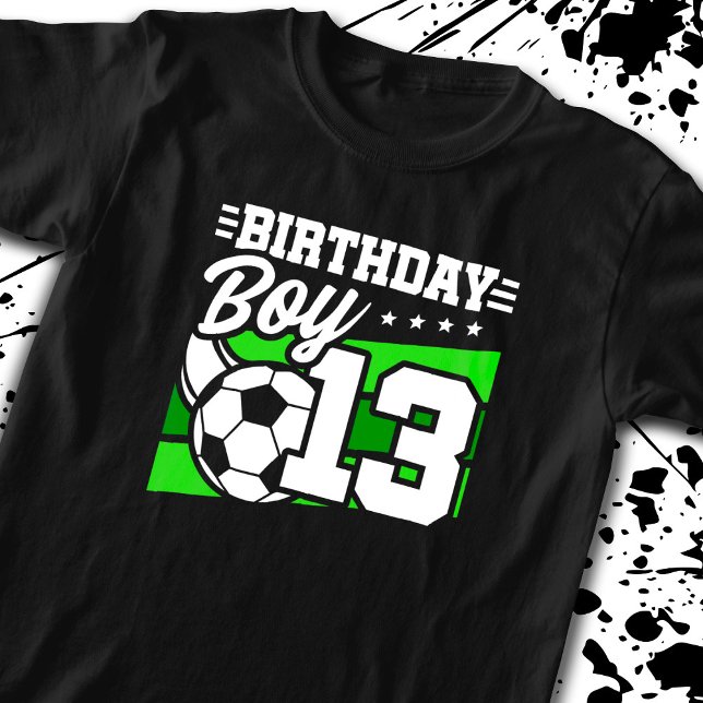 Camiseta Aniversário do Futebol - Menino de 13 Anos - Anive (Criador carregado)