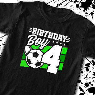 Camiseta Aniversário do futebol - Menino de 4 anos - Quarto