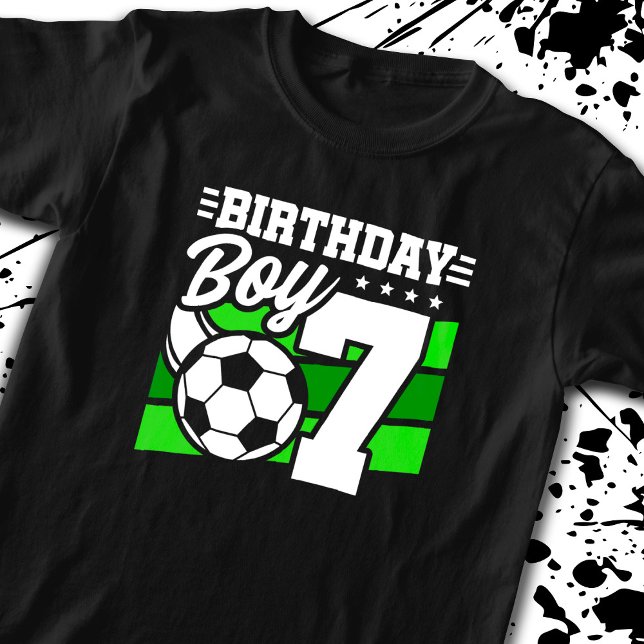 Camiseta Aniversário do Futebol - Menino de 7 anos - Aniver (Criador carregado)