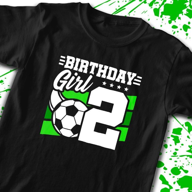 Camiseta Aniversário do Futebol - Rapariga de 2 anos - segu (Criador carregado)
