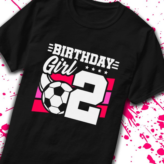 Camiseta Aniversário do Futebol - Rapariga de 2 anos - segu (Criador carregado)