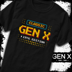 Camiseta Aniversário do game retrô clássico Gen X 1976