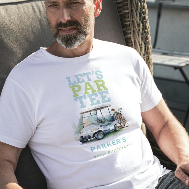 Camiseta Aniversário do Golf Adulto Personalizado (Criador carregado)