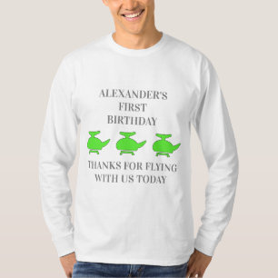 Camiseta Aniversário do Helicóptero legal