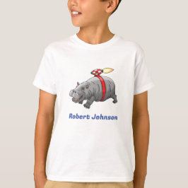 Camiseta Aniversário do Hipopótamo Foguete