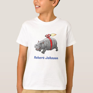 Camiseta Aniversário do Hipopótamo Foguete