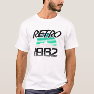 Camiseta Aniversário Do Humor Retro Nascer Em 1962 60º Aniv