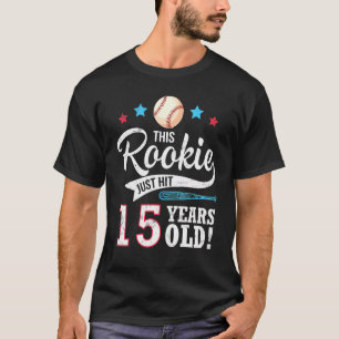 Camiseta Aniversário Do Jogador De Beisebol Este Rookie Aca