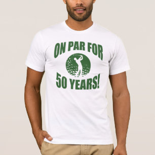 Camiseta Aniversário do jogador de golfe o 50th
