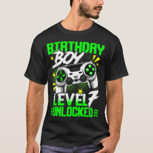 Camiseta Aniversário do Jogador de Vídeo Engraçado do Nível
