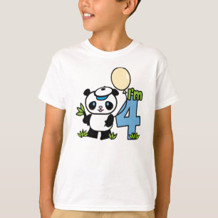 Camiseta Aniversário do menino da panda 4o