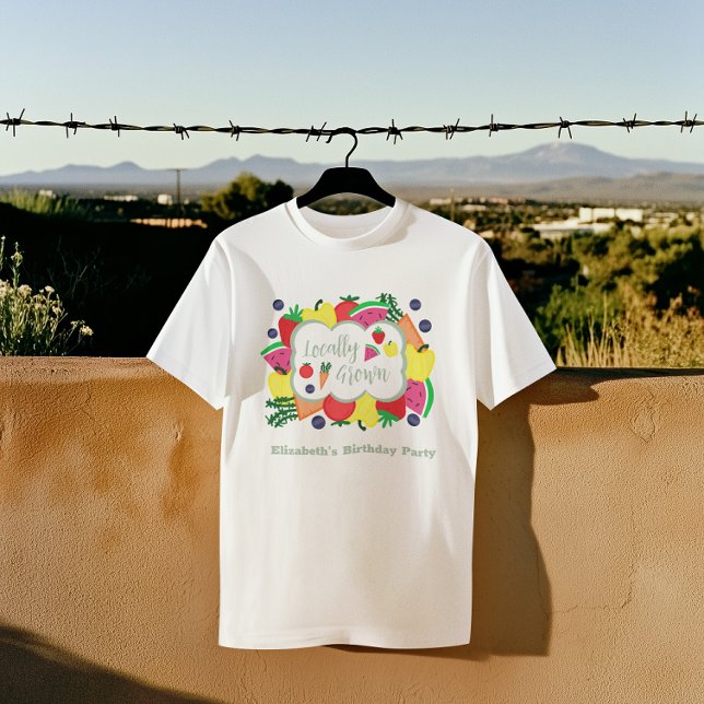 Camiseta Aniversário do Mercado de Fazendeiros Cultivados L (Criador carregado)