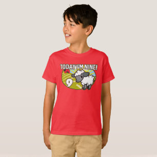 Camiseta Aniversário do miúdo o 9o hoje eu sou nove!
