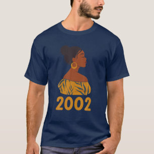 Camiseta Aniversário Do Nascer T S Em 2002 Mulheres Negras