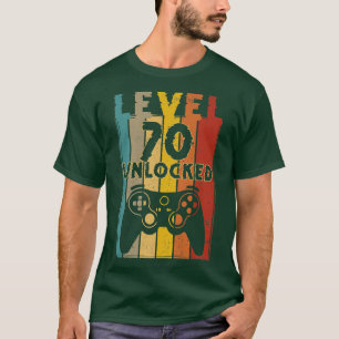 Camiseta Aniversário do Nível 70 Engraçado 70 de jogadores