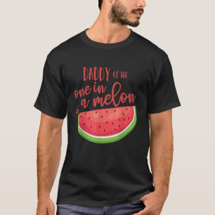 Camiseta Aniversário do pai Um em um Menino Tema Melão