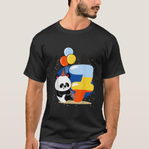 Camiseta Aniversário do Panda 7 Feliz 7º Aniversário