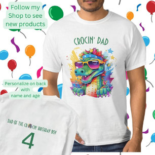 Camiseta Aniversário do Papai Crocodilo Igual