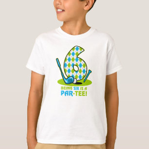 Camiseta Aniversário do Paridade-T do golfe 6o