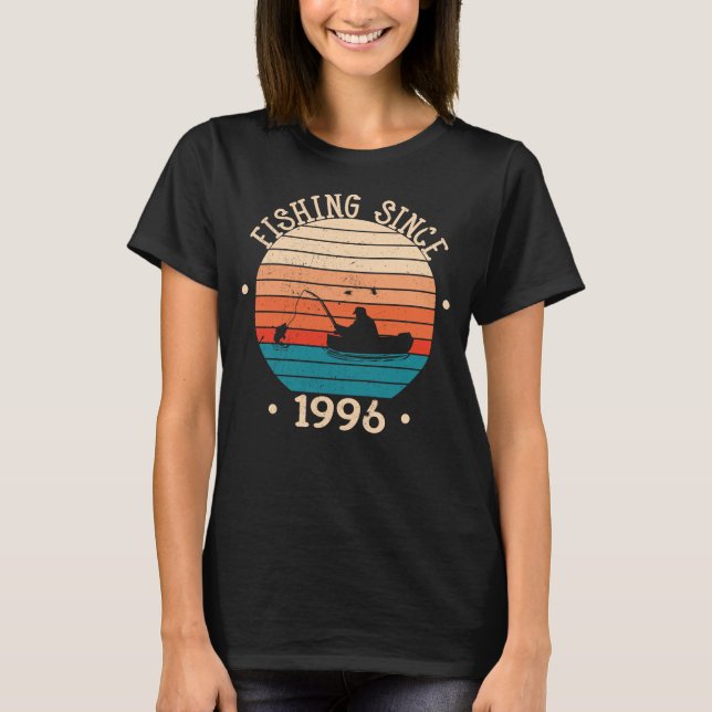 Camiseta Aniversário do peixe de pesca 1996 (Frente)