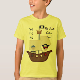 Camiseta Aniversário do tesouro do navio de pirata quarto