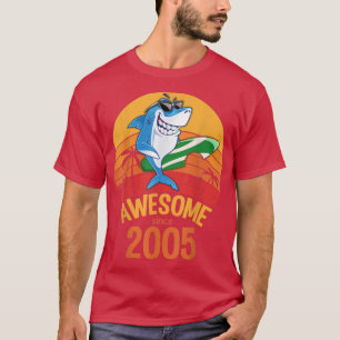 Camiseta Aniversário Do Tubarão, 15 Anos, Surf Incrível Des