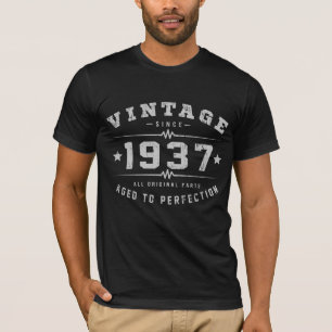 Camiseta Aniversário do vintage 1937