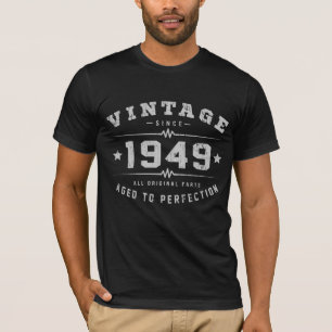 Camiseta Aniversário do vintage 1949