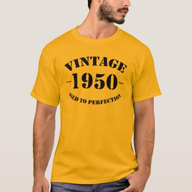 Camiseta Aniversário do vintage 1950 (Frente)