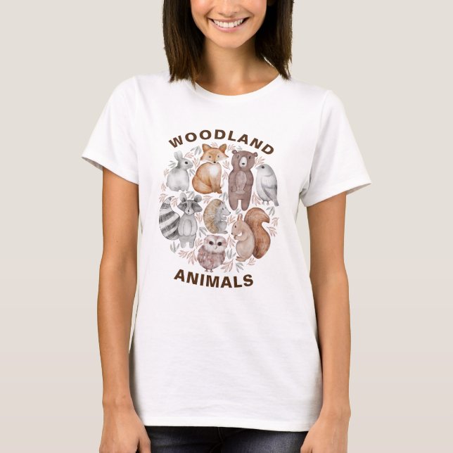 Camiseta Aniversário dos Animais da Floresta Cura (Frente)