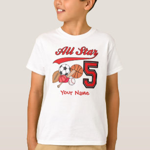 Camiseta Aniversário dos esportes de All Star 5o