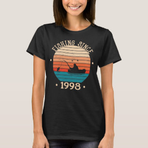 Camiseta Aniversário dos peixes de pesca de 1998