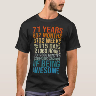 Camiseta Aniversário Engraçado de 71 anos 71 Velho Medidor