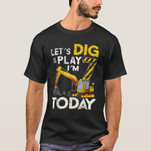 Camiseta Aniversário, eu sou 7 7 de Construção Exca de Aniv