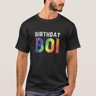 Camiseta Aniversário feliz de Orgulho gay LGBT de Boi