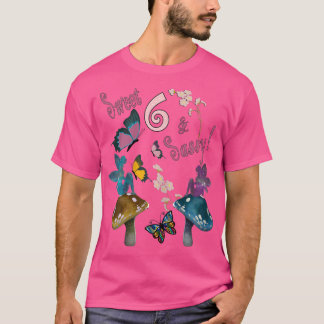 Camiseta Aniversário Garotas 6 Borboletas Garden Fada