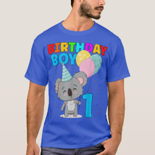 Camiseta Aniversário Garoto 1rua Koala Urso 1 Anos Themed K