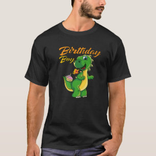 Camiseta Aniversário Garoto Dinossauro Aniversário de cri