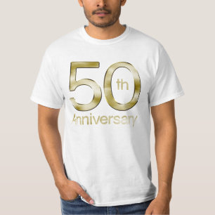 Camiseta Aniversário Glam do ouro 50th
