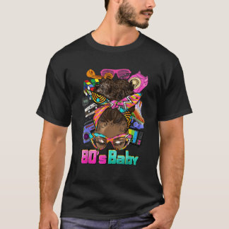 Camiseta Aniversário História Negra Mês 80 Bebê Afro Girl T