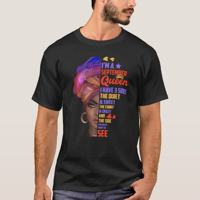 Camiseta Aniversário I Rainha I Tenho 3 Sides Bem Vertigino (Frente)
