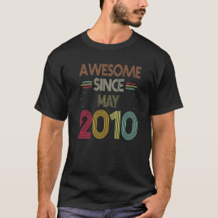 Camiseta Aniversário Impressionante Desde Maio De 2010 Nasc