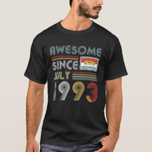 Camiseta Aniversário impressionante do vintage desde julho