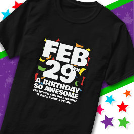 Camiseta Aniversário Incrível 2024 Leap Day Leap Year 29 de
