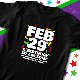Camiseta Aniversário Incrível 2024 Leap Day Leap Year 29 de